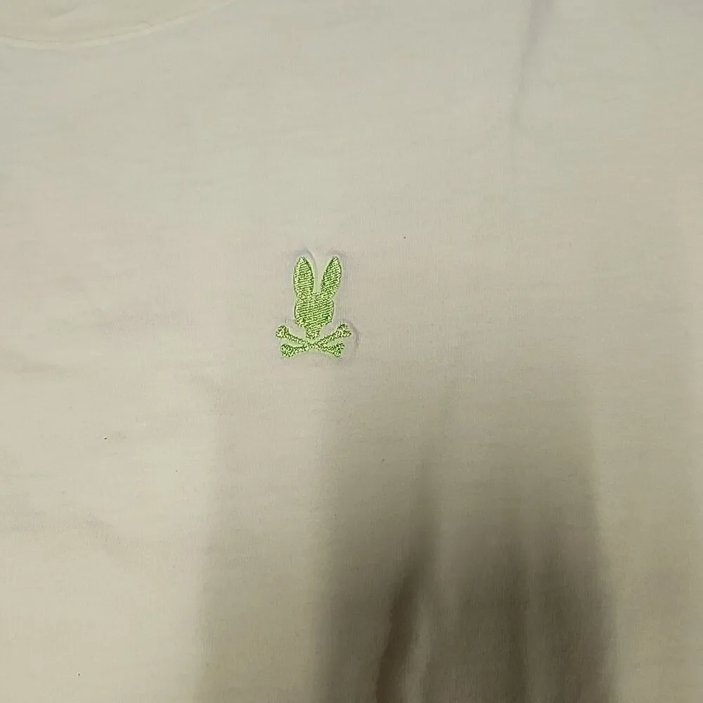 Psycho Bunny Neon Green T-Shirt Size 5/M Mens Classic Pima Cotton Small Logo